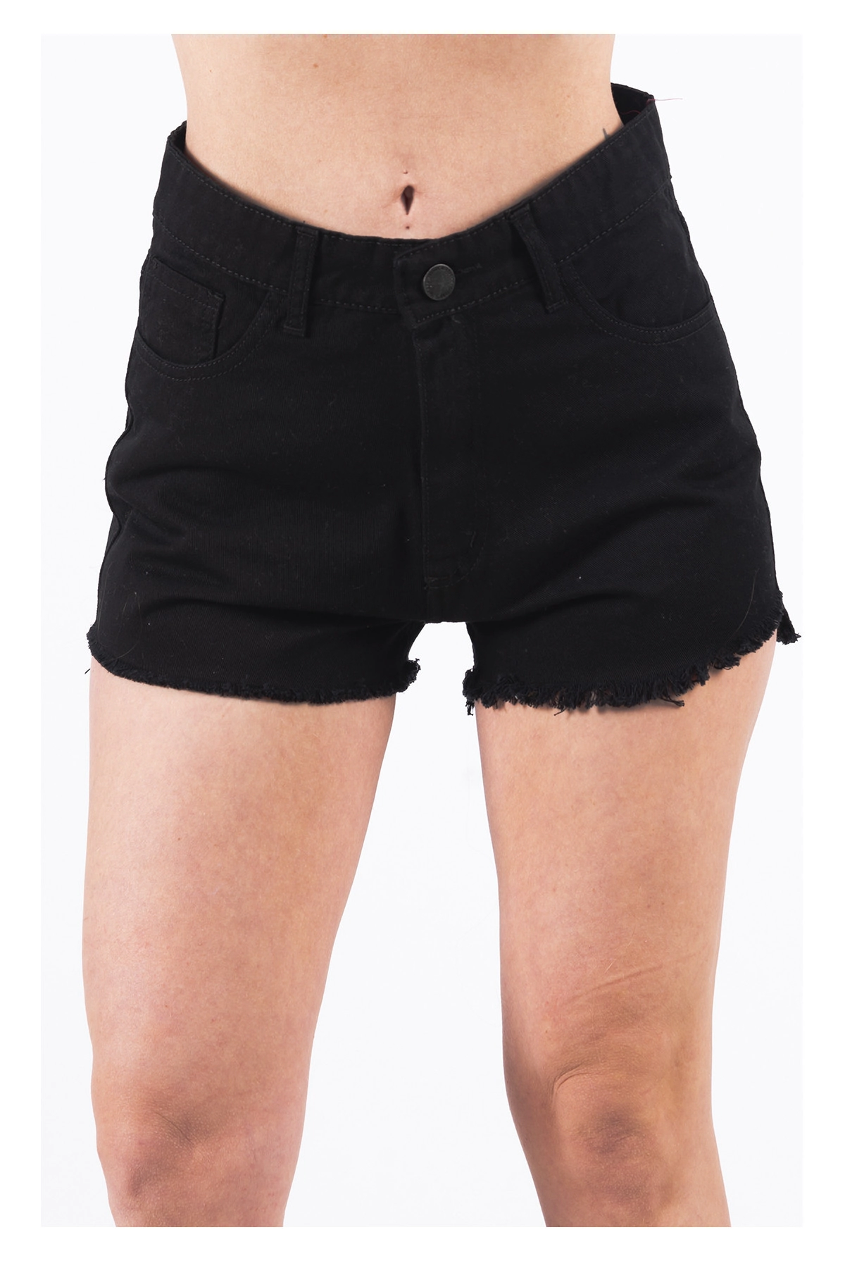 SHORT TIRO ALTO NEGRO RIGIDO 38